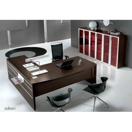 Bureau présidentiel chêne teinté wengé Bureau présidentiel chêne teinté wengé