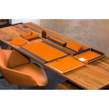 Parure de bureau Atelier de la Forêt Contraste mandarine/Wengé Parure de bureau Atelier de la Forêt Contraste mandarine/Wengé