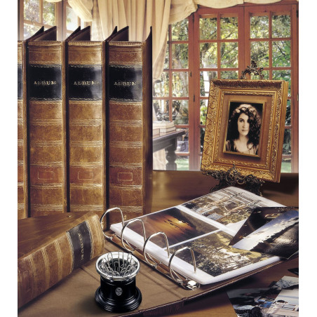 Classeur A4 à  4 anneaux façon livres anciens - El Casco Classeur A4 à  4 anneaux façon livres anciens - El Casco