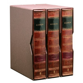 Coffret 3 classeurs A4 40mm façon livres anciens papeterie de luxe El Casco Coffret 3 classeurs A4 40mm façon livres anciens papeterie de luxe El Casco